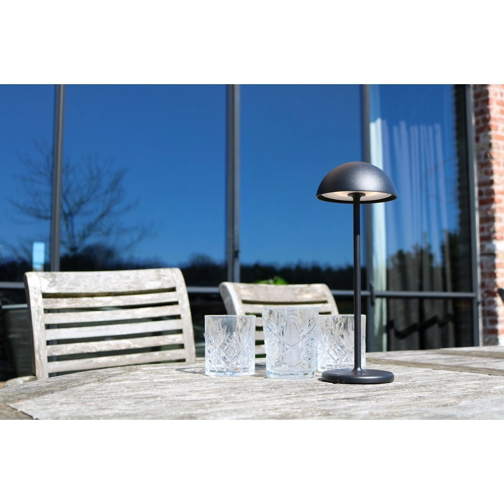 Oplaadbare tafellamp Joy IP54 zwart Lucide 5411212151940