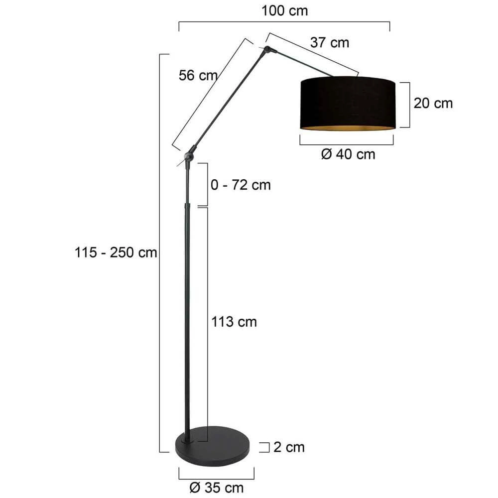 Vloerlamp Prestige Chic zwart Steinhauer 8712746175608