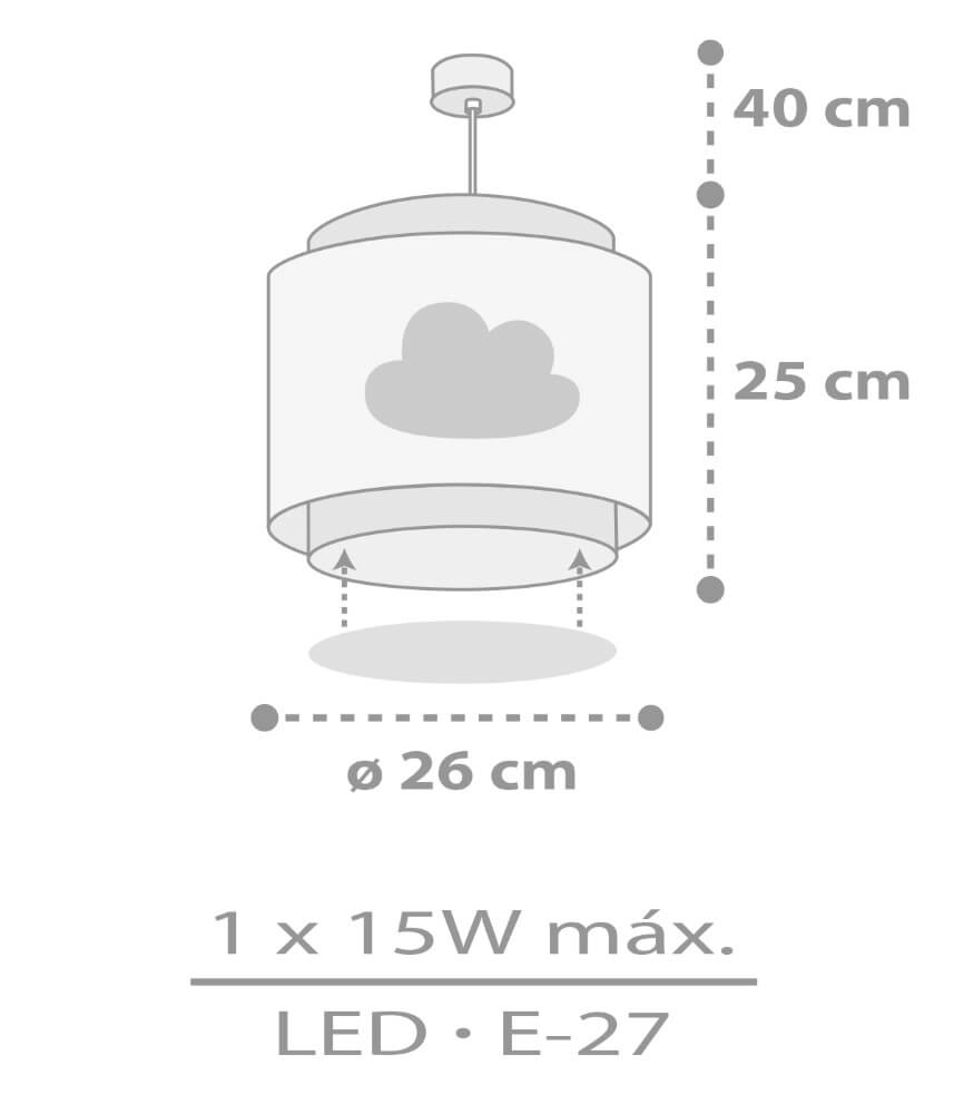 Hanglamp Baby Dreams grijs Dalber 8420406003023