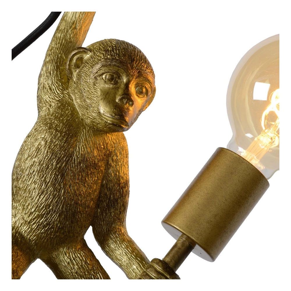 Wandlamp Extravaganza Chimp aapje zwart met goud Lucide 5411212105608