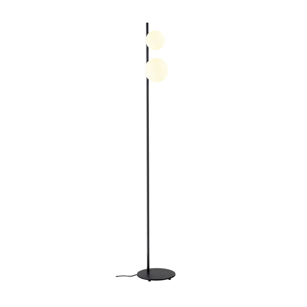 Vloerlamp Sun zwart met witte bollen