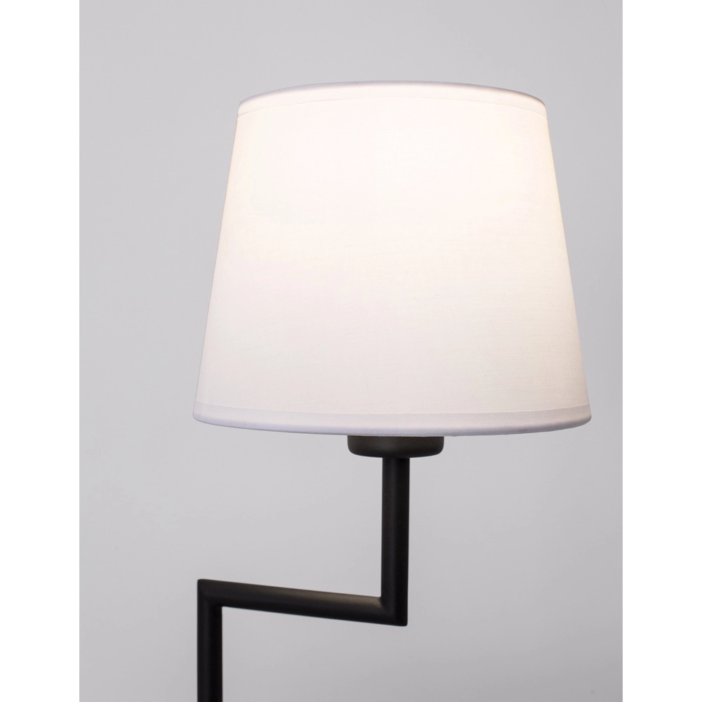 Tafellamp Savona zwart met witte kap Lyora 5212017430182