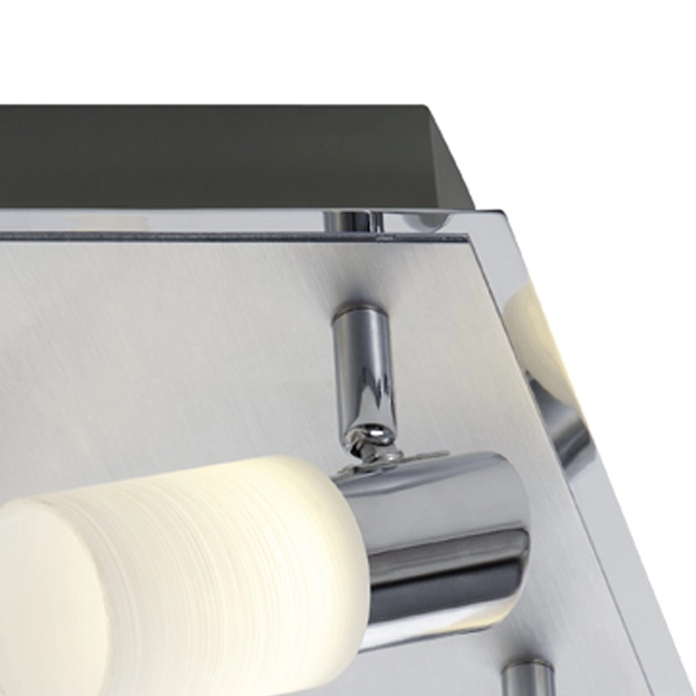 LED plafondspot Series 8214 Square 4-lichts metaalgrijs met chroom Trio 4017807220926