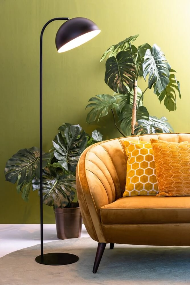 Zwarte vloerlamp Mette 155cm Light & Living 8717807320454