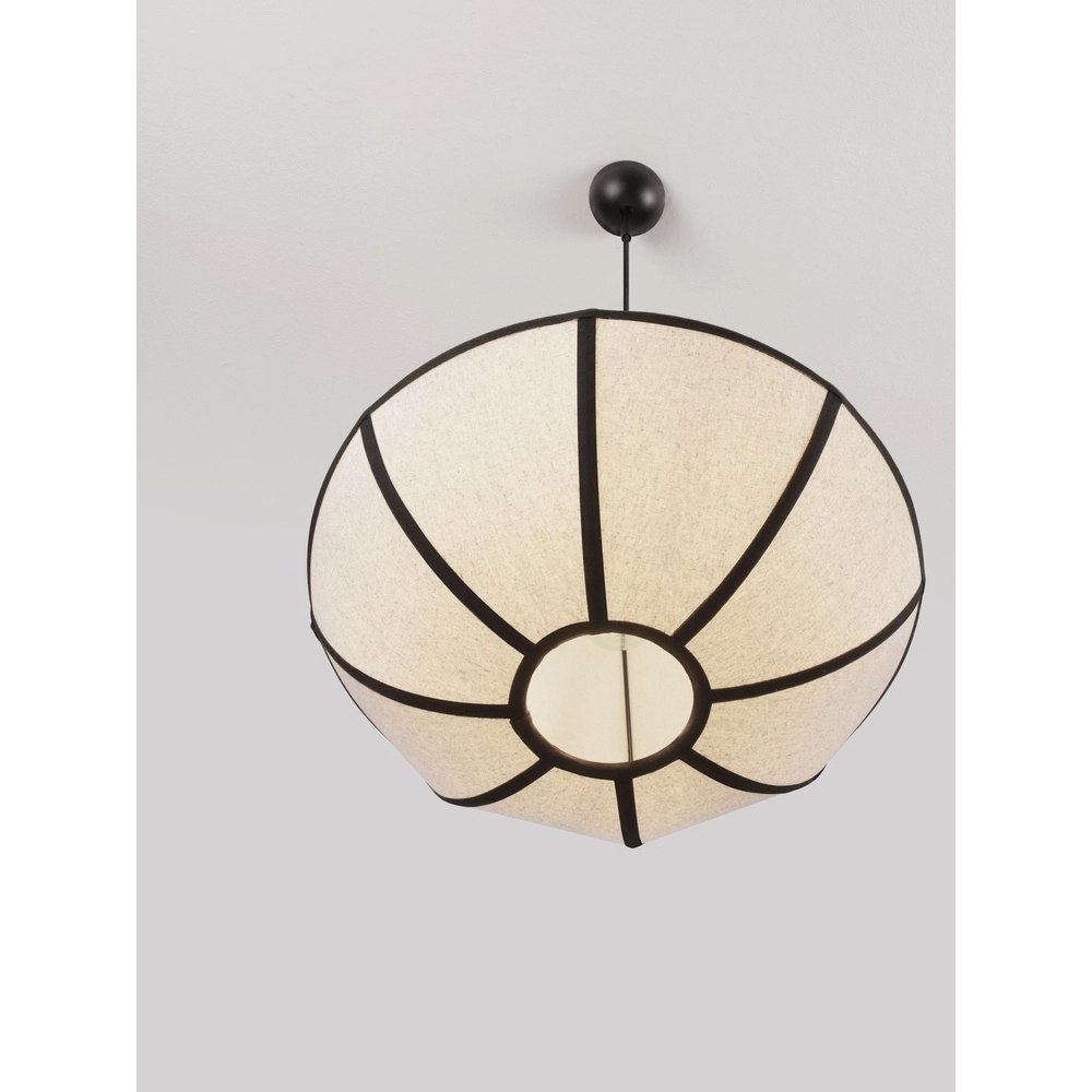 Hanglamp Brera zwart met wit Ø 45cm Lyora 5212017493569
