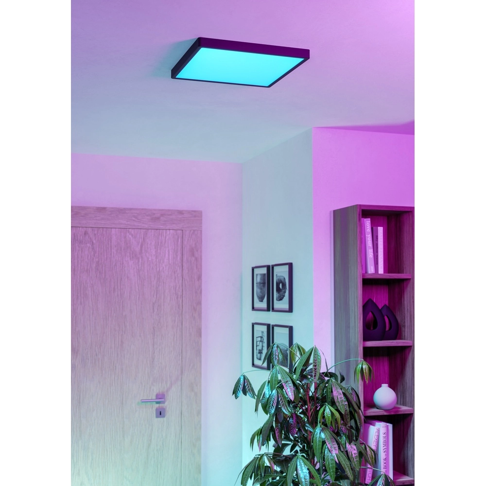 Zigbee plafondlamp Fueva 6-Z vierkant - zwart - 39x39cm Eglo 9008606330539