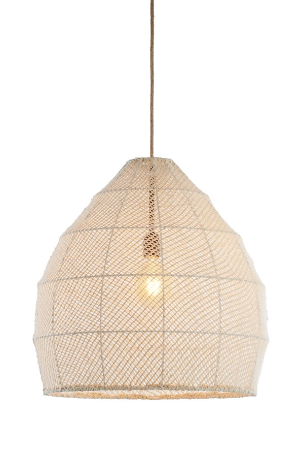 Japandi hanglamp Makassar crème Ø 50cm