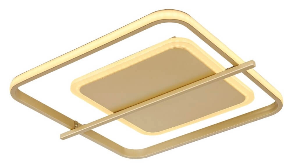 Gouden plafondlamp Reball vierkant