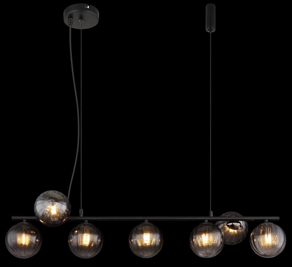 7-lichts hanglamp Dallerta smoke glas Globo 9007371452576