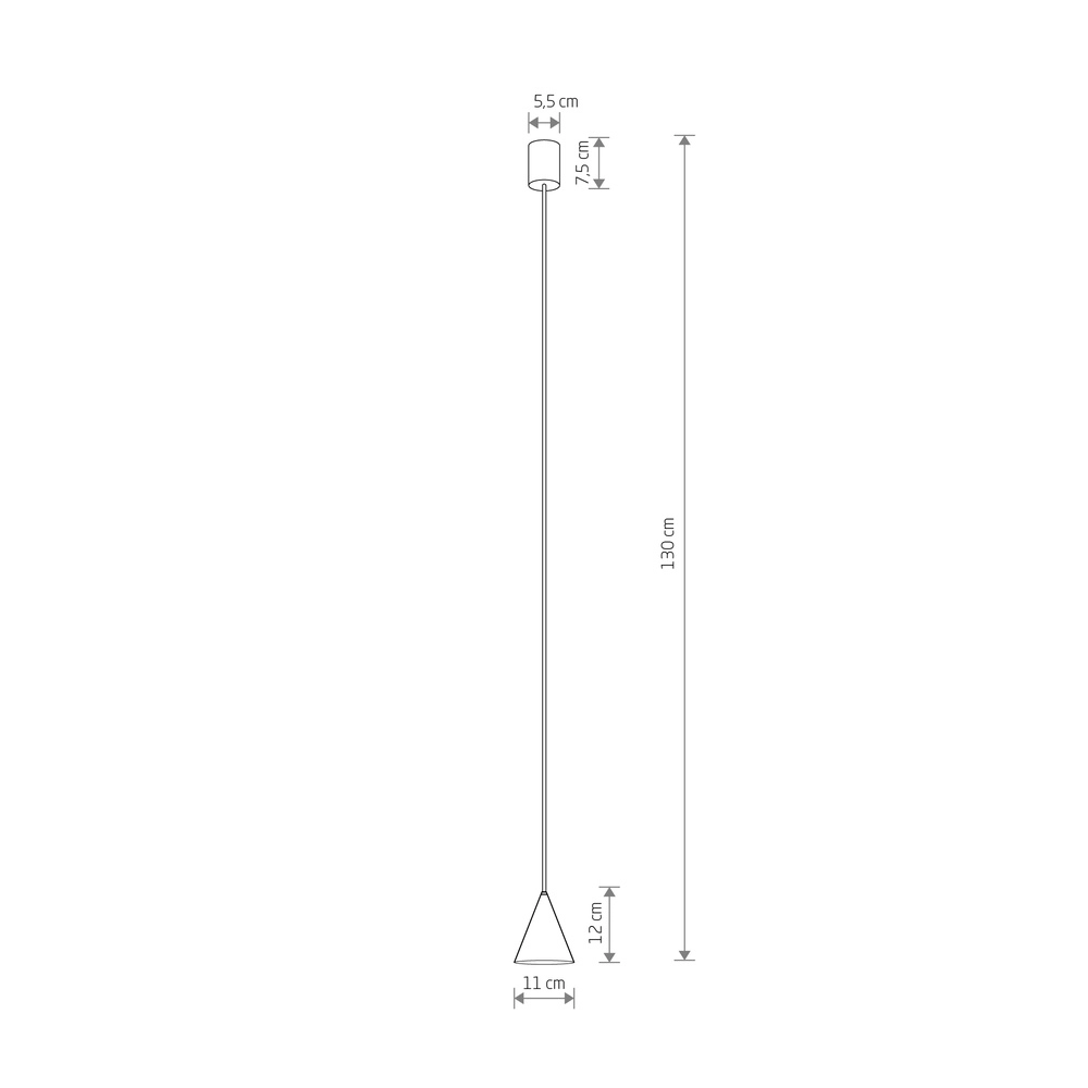 Design hanglamp Zenith zwart Ø 11cm Lyora 5903139114523