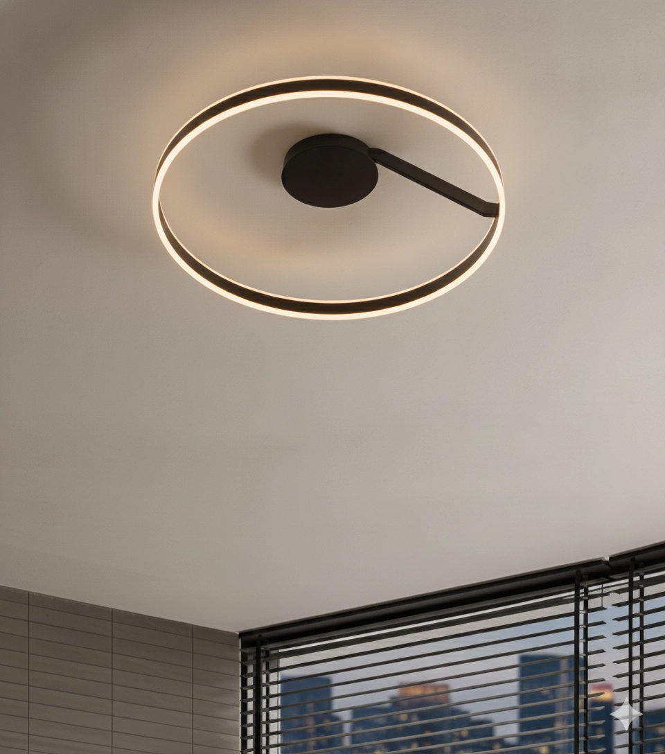 Plafondlamp Bianco zwart Ø 80cm