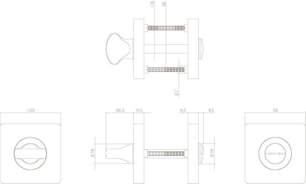 WC-sluiting Tira vierkant wit Intersteel 8714186493878