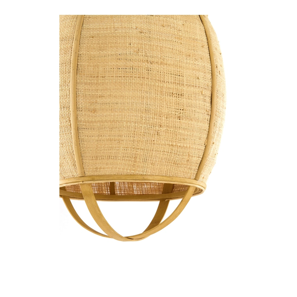 Landelijke hanglamp Bozona licht bruin Ø 38,5cm Light & Living 8717807843960