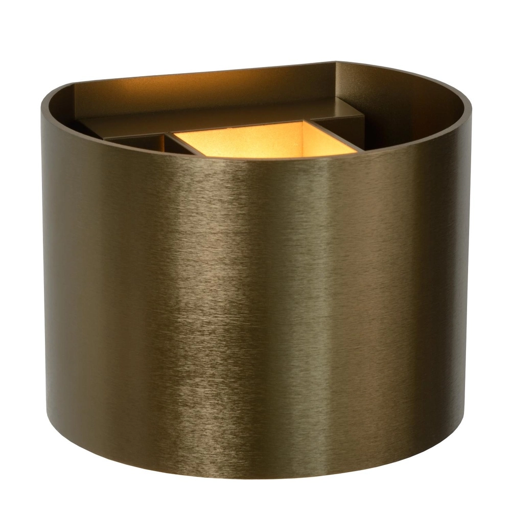 Afgeronde wandspot Xio 2700K roestbruin Lucide 5411212092472