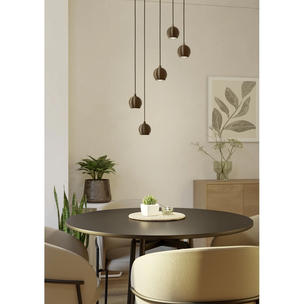 Design hanglamp Bimeda 1 donker brons 5-lichts Eglo 9008606408733