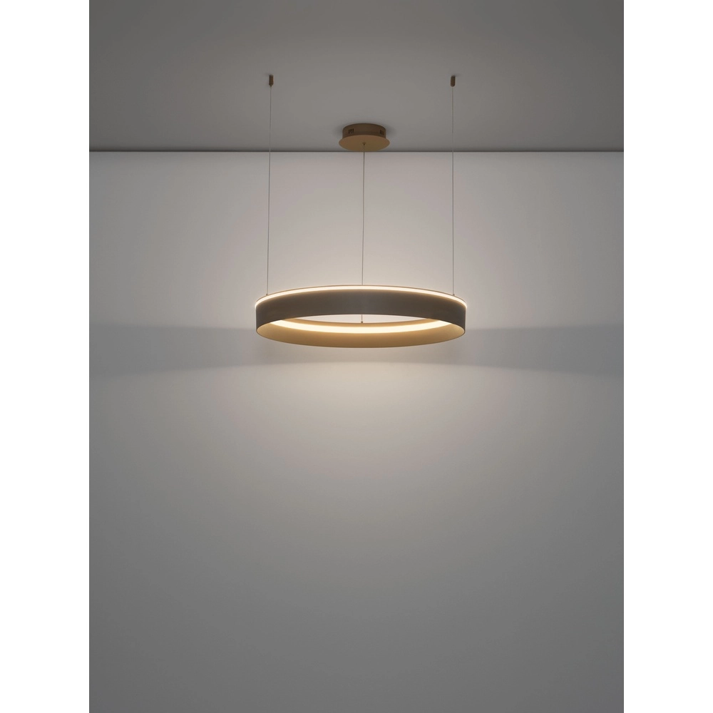 Moderne hanglamp Olivia zand bruin Ø 78cm Lyora 5212017494191