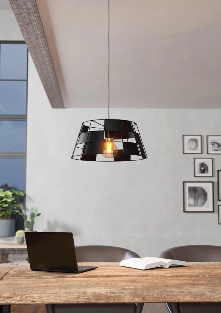Zwarte hanglamp Pontefract Ø 42cm Eglo 9002759438920