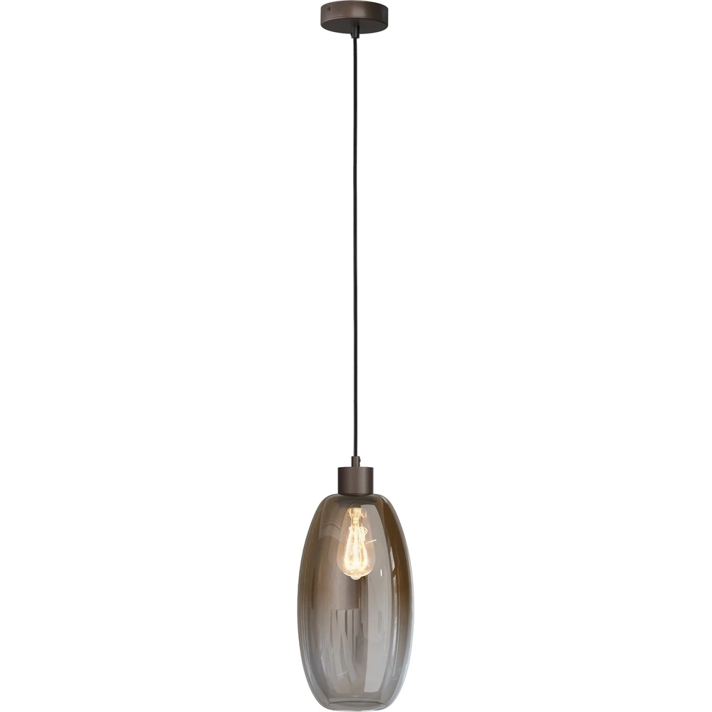 Glazen hanglamp Olive Ø 18,5cm - cacao