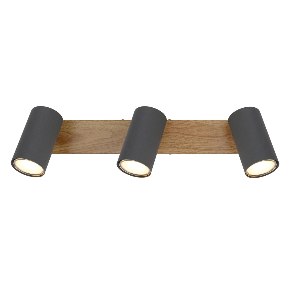 Plafondlamp 3-lichts Robby hout Globo 9007371442522