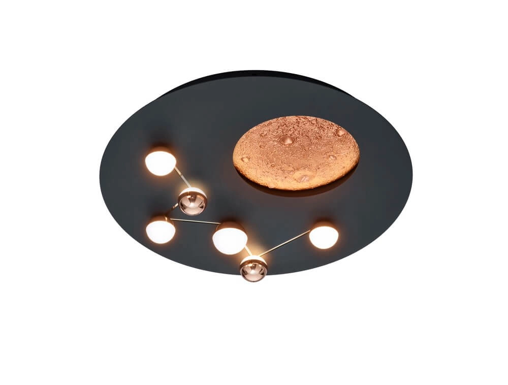 Design plafondlamp Zodiac zwart Trio 4017807580945