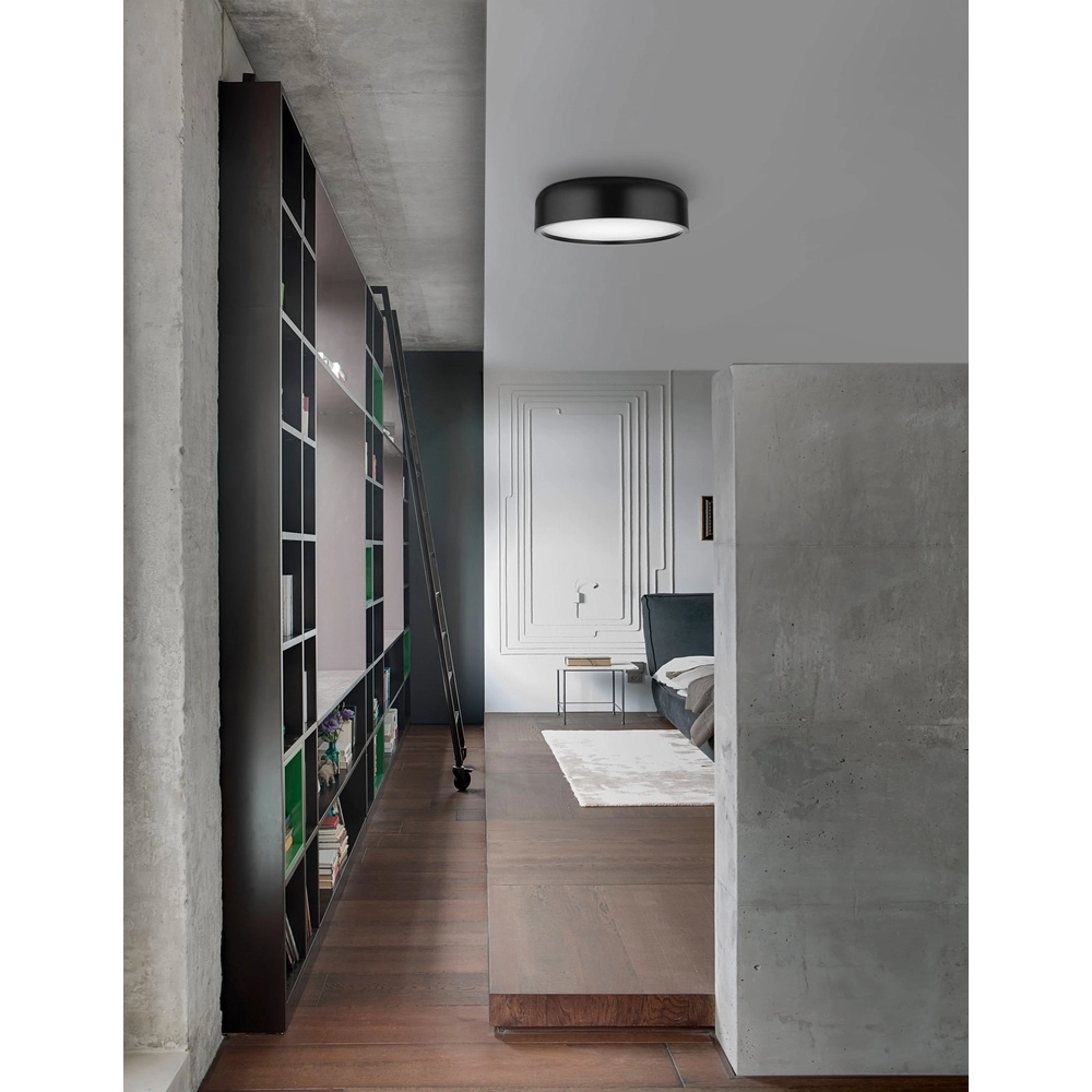 Design plafondlamp Perleto zwart Ø 48cm