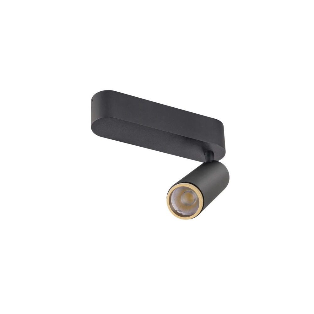 Opbouwspot Grip! M zwart met goud 3000K SLV 4024163304658