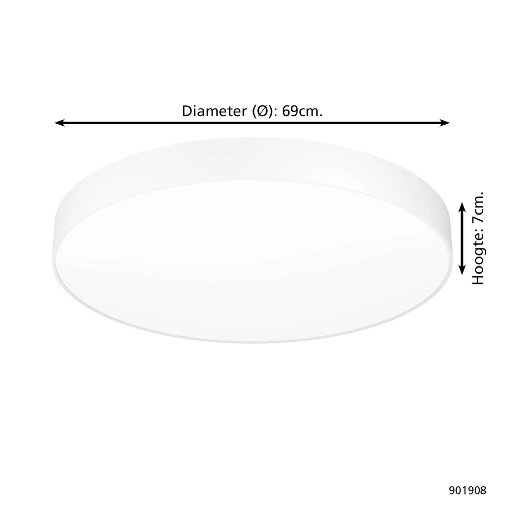 Design plafondlamp Gallizzi-Z smart wit Ø 69cm Eglo 9008606358212