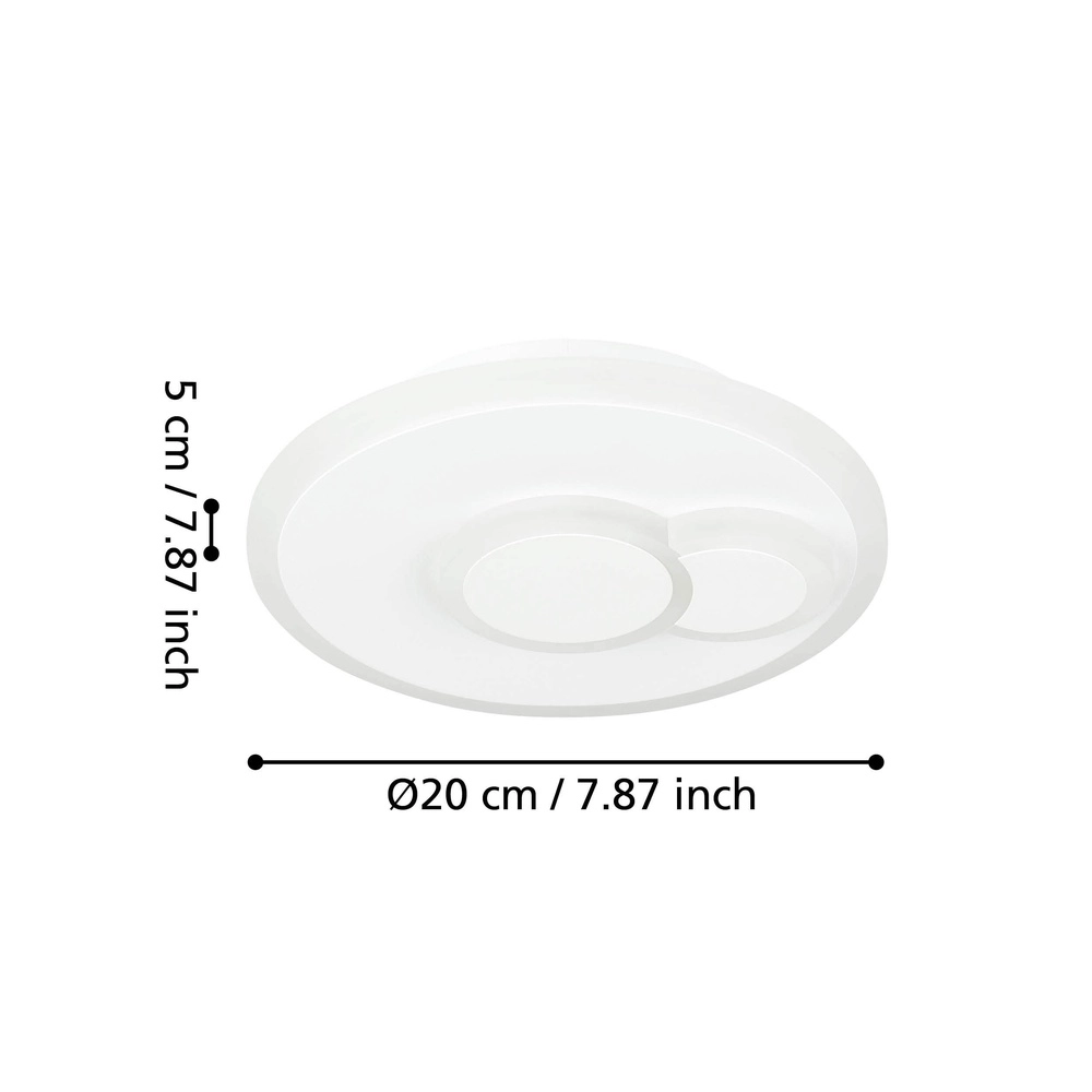 Led plafondlamp Cadegal Ø 20cm - wit Eglo 9002759339425