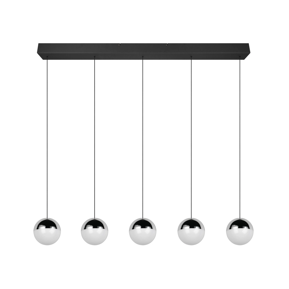 5-lichts hanglamp Senta chroom Trio 4017807685855