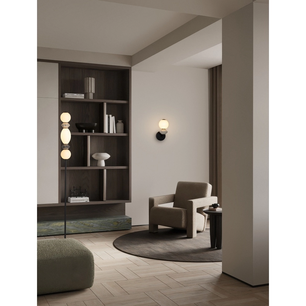 Wandlamp Pallina wit - grijs Lyora 5212017484048