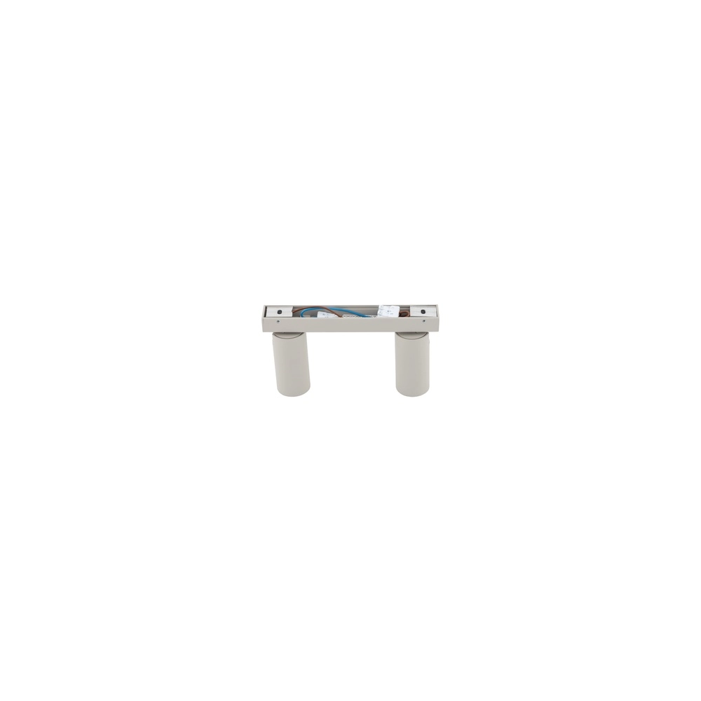 Opbouwspot 2x GU10 Fourty licht grijs Lyora 5903139114370