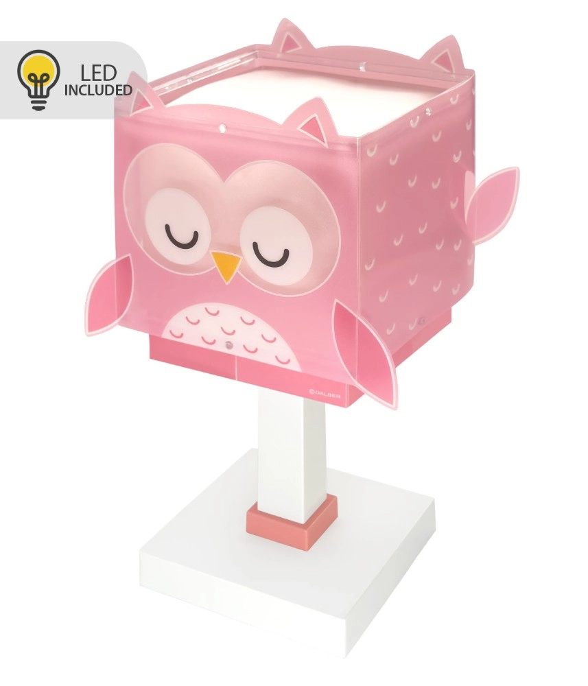 Kinderkamer tafellamp Owl roze Dalber 8420406002538