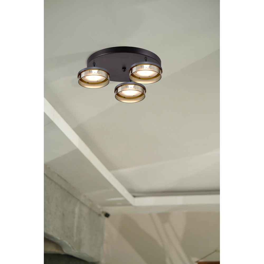 Plafondlamp Imperia 3-lichts zwart Masterlight 8718121359618