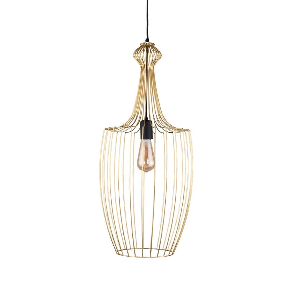 Gouden draadlamp Luksor Ø 32cm