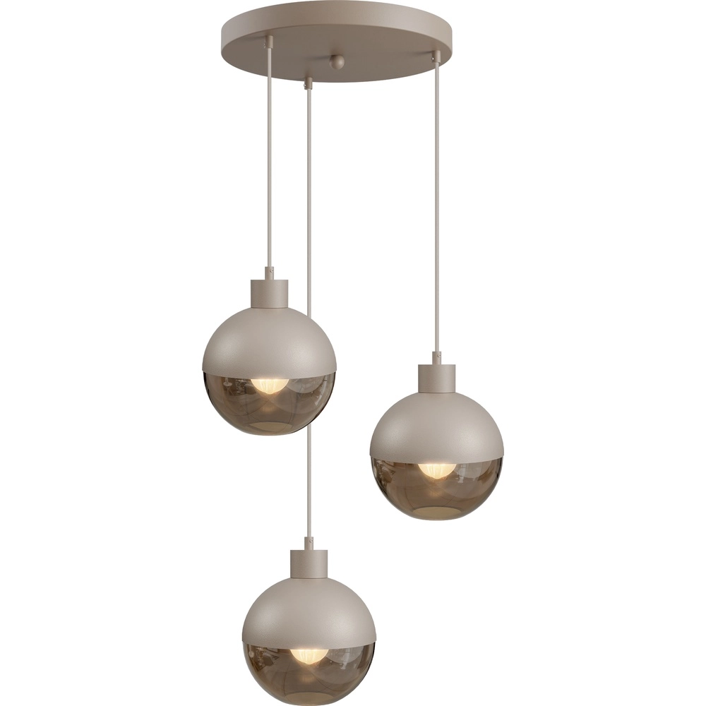 Design hanglamp Opera 3-lichts beige terra Ø 35cm