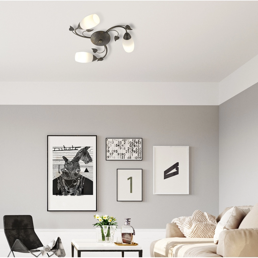 Klassieke plafondlamp Venezia roest bruin Globo 9007371475599
