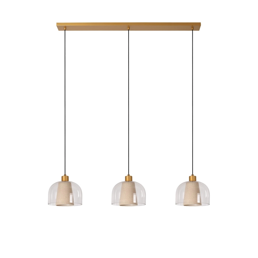 Design hanglamp Gunhild 3-lichts goud recht