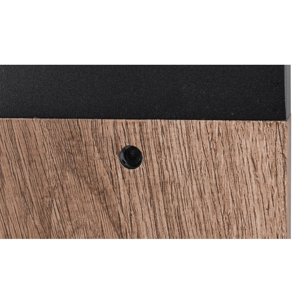 Tuinlamp Ardila zwart met hout 100cm Trio 4017807603453