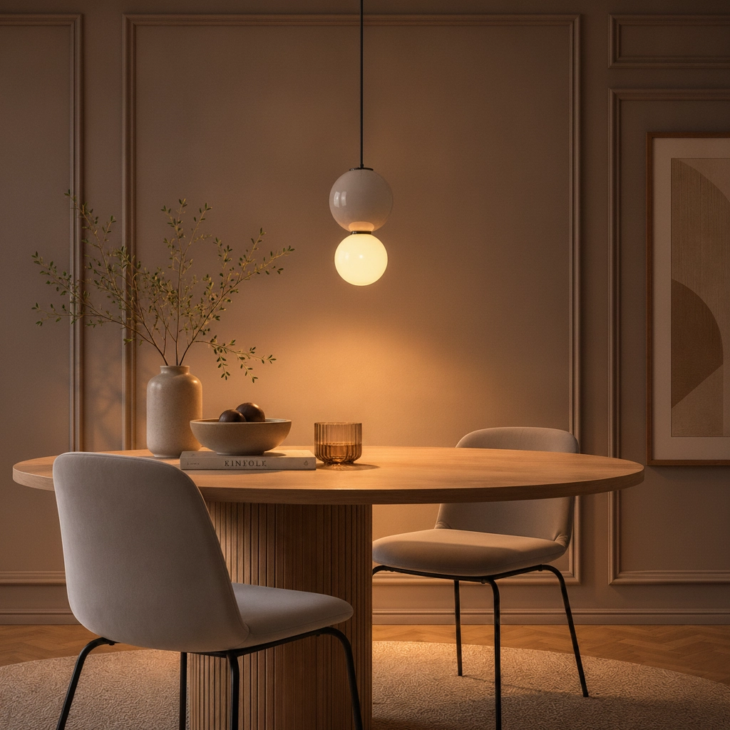 Hanglamp Noesis Ø 15cm licht grijs met wit