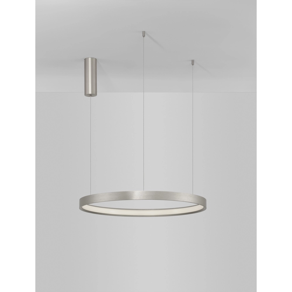 Ronde hanglamp Perrine zilvergrijs Ø 60cm