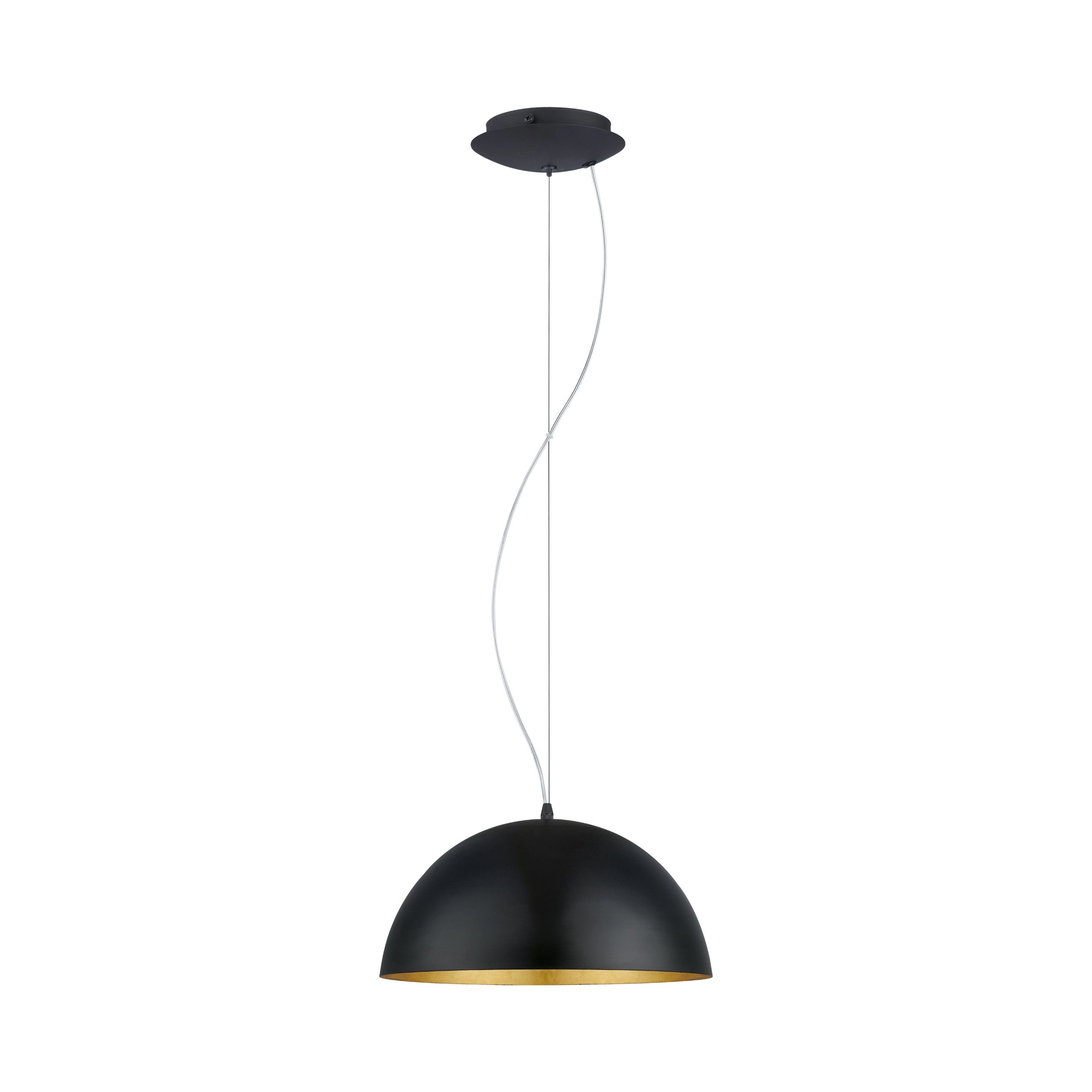 Hanglamp Gaetano 1 zwart - goud