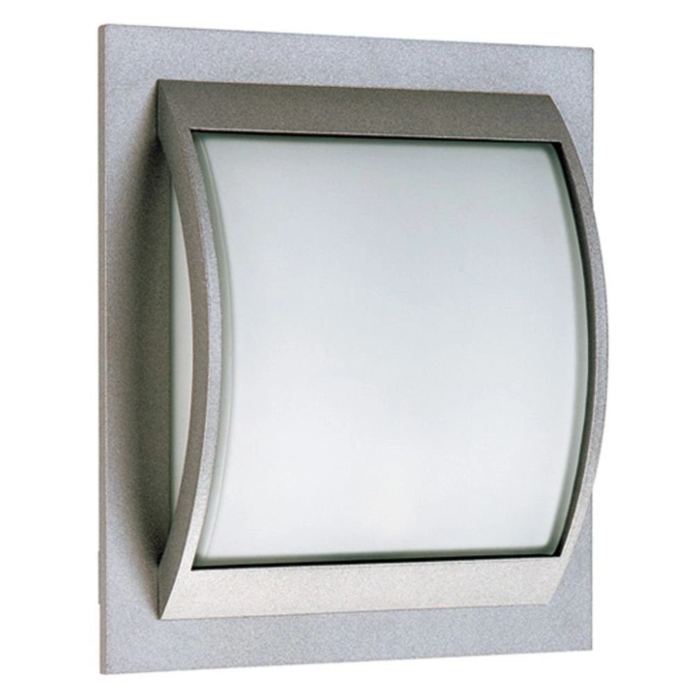 Buitenlicht Square Curved Zilvergrijs