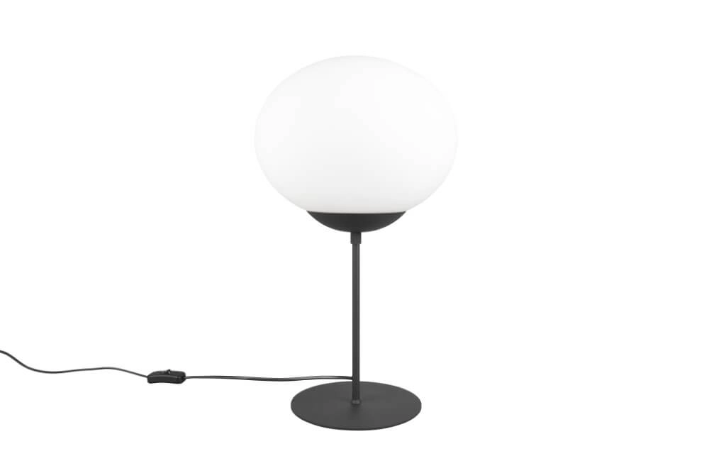 Tafellamp Fomento Ø 30cm - zwart met wit glas Trio 4017807616163