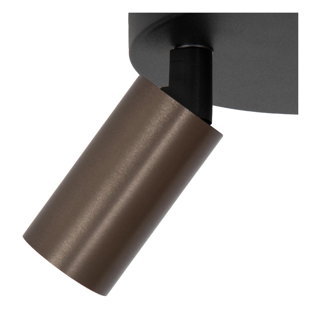 Plafondspot Ritmo mini GU10 2-lichts koffie bruin Lucide 5411212093998