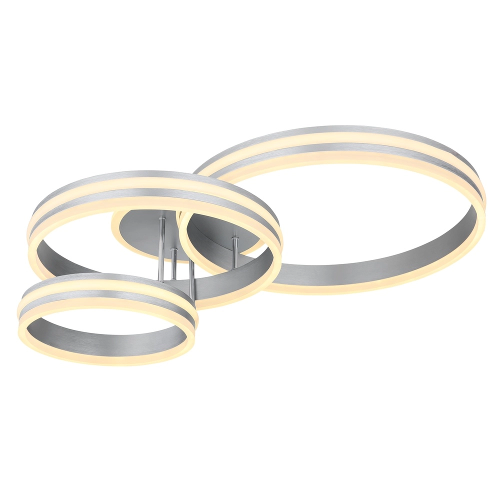 Plafondlamp Rubio grijs 3 ringen Globo 9007371425914