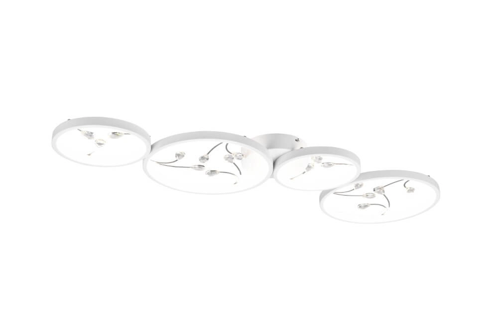 Witte led plafonnière Groovy 4-lichts Trio 4017807541908