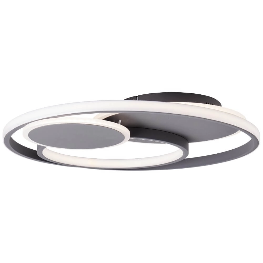 Plafondlamp Runda 50cm 3-rings Antraciet