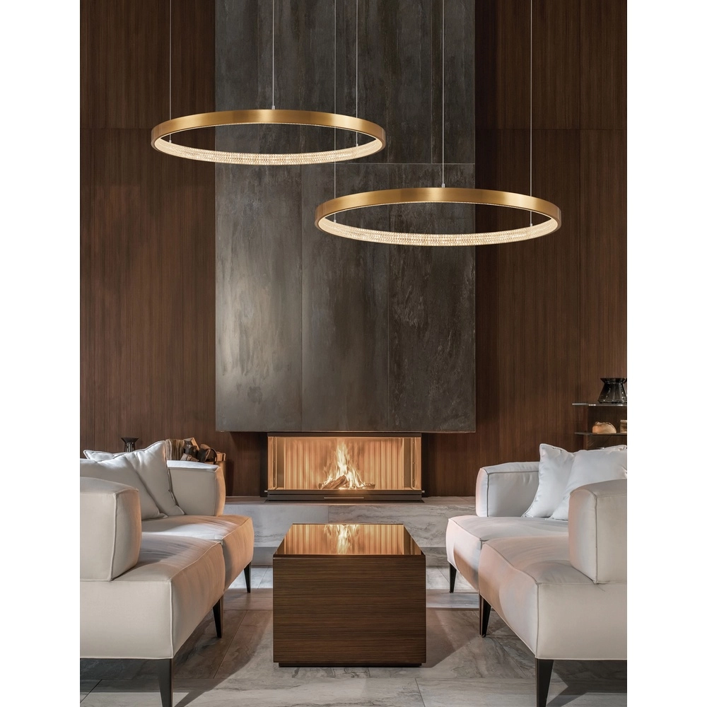 Hanglamp Preston goud Ø 80cm Lyora 5212017424082