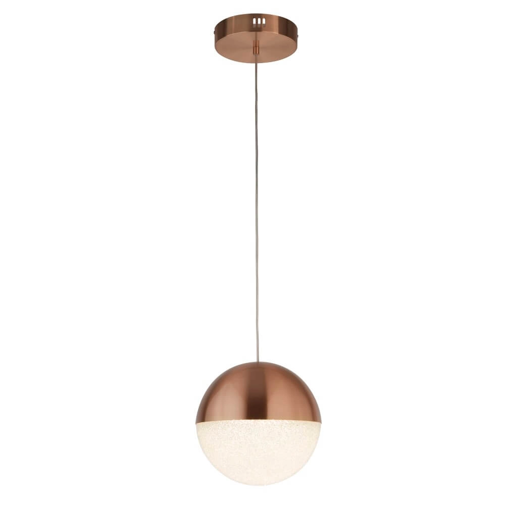 1-lichts hanglamp Marbles roodkoper Searchlight 5053423223353
