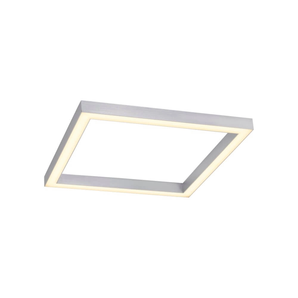 Vierkante plafondlamp Pure Lines Square aluminium